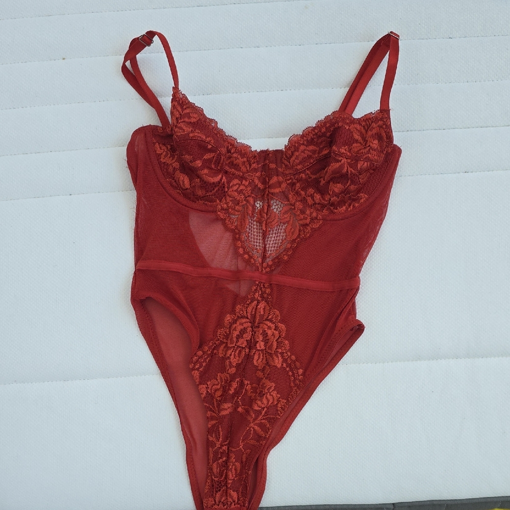 Forever 21 | Burnt Orange Lace Lingerie Bodysuit